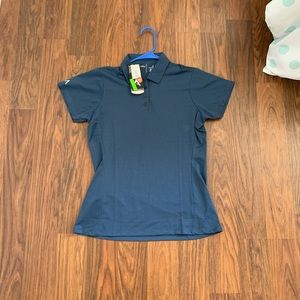 Women’s fitted collared gold/tennis shirt